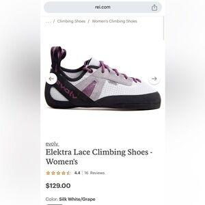 Gently used Elektra Lace Climbing Shoes